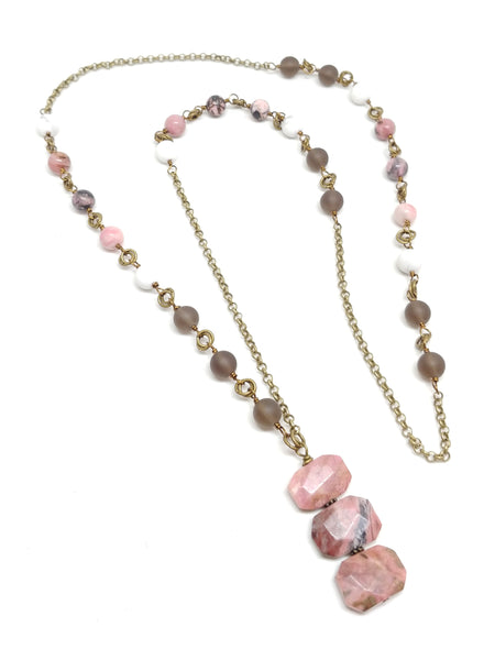 Stay Calm & Grounded--Long Necklace