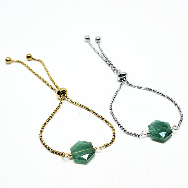 Fresh Start Bracelet (Green Strawberry Quartz)