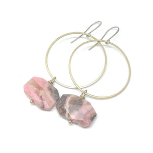 Rhodonite Hoops