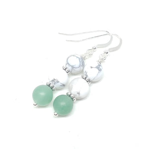 Howlite and Aventurine Dangles