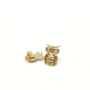 Raw brass Owl earring backing designed to keep earrings from drooping.