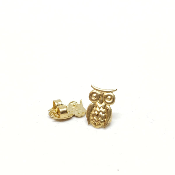 Raw brass owl earring backing to keep earrings from drooping.